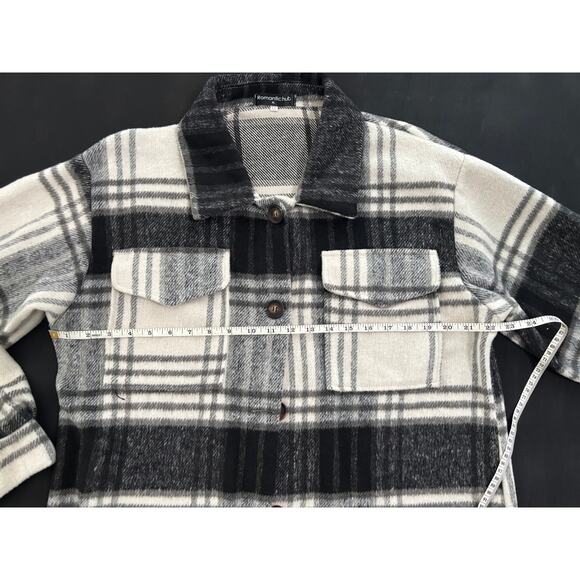 Romantic Hub Plaid Button-Up Shirt Jacket Size XL - Picture 6 of 7